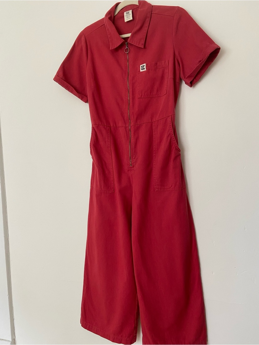 Lucy and Yak Ragan Denim Jumpsuit True Red Wash size 6 - Picture 11 of 12